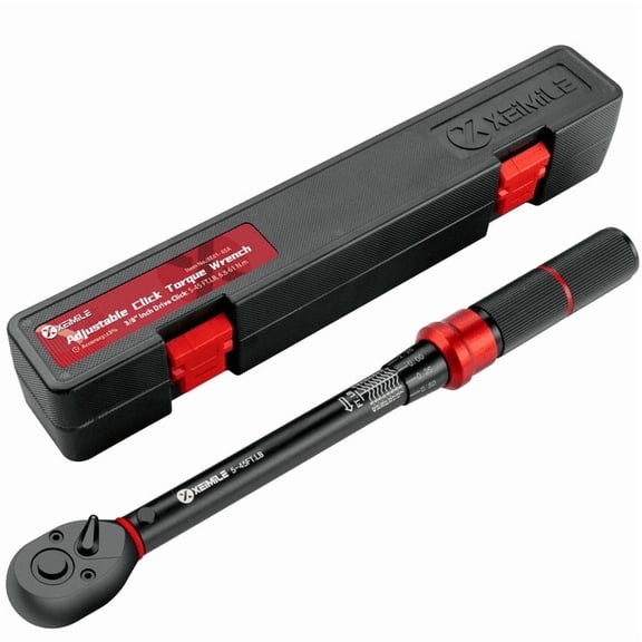XEIMILE 3/8-Inch Drive Click Torque Wrench - 5-45 Ft-Lb/6.8-61Nm