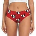 thumbnail image 1 of Fotbe Bulldog Red Calzones Estampados para Mujer – Ropa Interior de Algodón, Cómoda, Suave y Elástica-X-Small, 1 of 6