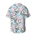 thumbnail image 6 of Lsque Cute Panda Bear print Men's Cuban Collar Short Sleeve Shirt Summer Beachwear Casual Button Down Fashionable Vacation Leisure Shirt-4X-Large, 6 of 7