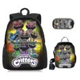 thumbnail image 1 of Game Time Capítulo 3 Critters sonrientes Mochila escolar Conjunto de tres piezas Mochila para estudiantes, 1 of 4