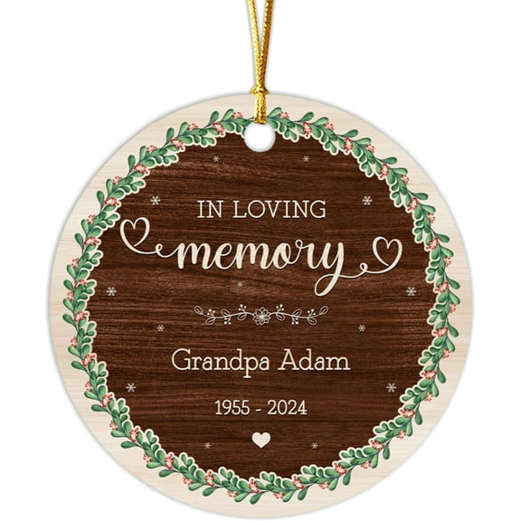 in Loving Memory Ornament, Custom Ornament Gift for Passed Loved Ones, Personalized Sympathy Ornament Christmas 2025 with Name & Year Memorial Xmas Ornament, Loss of Loved One Ornaments lmUwx8