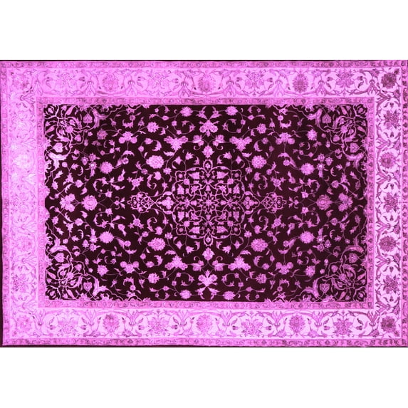 Ahgly Company Indoor Rectangle Persian Purple Traditional Area Rugs, 6' x 9'
