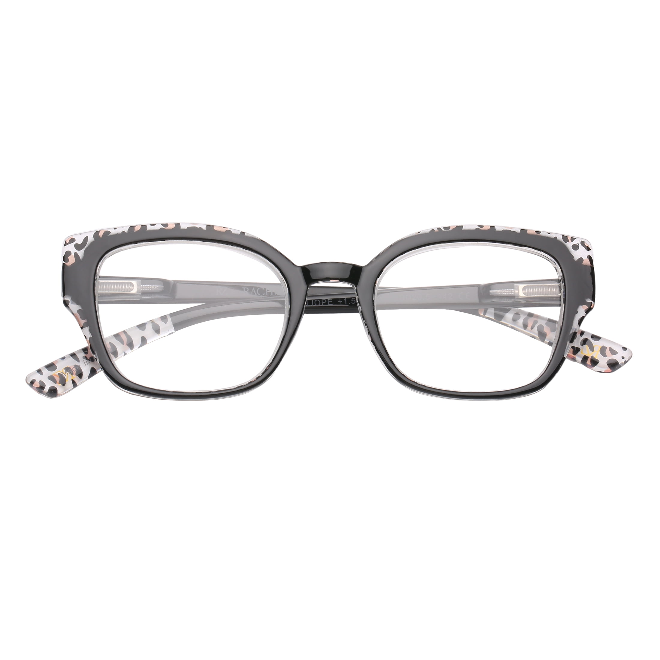 Rz by Rachel Zoe Womens Cateye Reading Glasses with Case, Lavender Crystal/Black, Calliope +1.75