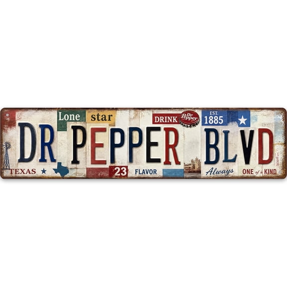 Vintage Dr Pepper Metal metal sign - Home Decor Wall Art, 16x4 Inch