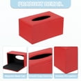 thumbnail image 3 of Cubierta de caja de pañ tissues con fondo magnético, soporte rectangular para mesa de baño (Rojo, 7.9"x4.7"x3.7"), 3 of 7
