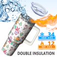 thumbnail image 3 of Xmas Holiday 40oz Stainless Steel Coffee Cup with Handle and Straw Lid, Leak Proof Insulated Christmas Tumbler, Winter Gift Mug for Adults, 3 of 4