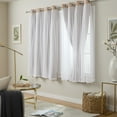 thumbnail image 2 of TOWN & COUNTRY LUXE Talia Double Layer Indoor Curtains, Sheer and Room Darkening Blackout, Grommet Top, Energy Efficient, 2-Pack Set, 52"x63", Rose Blush, 2 of 11