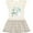 Natural with Stripes, variant on Inktastic Let It Snow Snowman Girls Toddler Dress