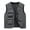 Gray, variant on IROINNID Men's Sleeveless V-Neck Short Vest Solid Color Loose Workwear Vest Coat Stand Collar Jacket Tank Tops