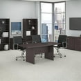 thumbnail image 2 of Bush Business Furniture 72W x 36D Boat Shaped Conference Table with Wood Base in Storm Gray, 2 of 6