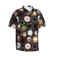 thumbnail image 2 of Hawaiian Shirt For Men, Colourful Mug Coffee Print Mens Button Down Short Sleeve Shirt, Summer Beach Shirts For Men, 2 of 2