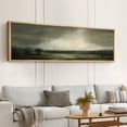 thumbnail image 2 of Large Framed Canvas Print Moody Countryside Storm Canvas – Dramatic Rural Landscape with Dark Clouds Wall Art Decorative Ready to Hang Painting for Living room Bedroom - 60"x20" Natural Frame, 2 of 7