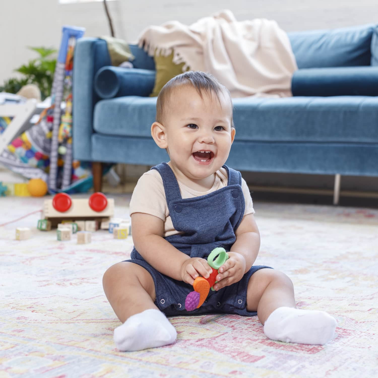 Infantino Lil' Nibbles Textured Baby Teething Toy, 6-12 Months, Multicolor Fruit Kabob