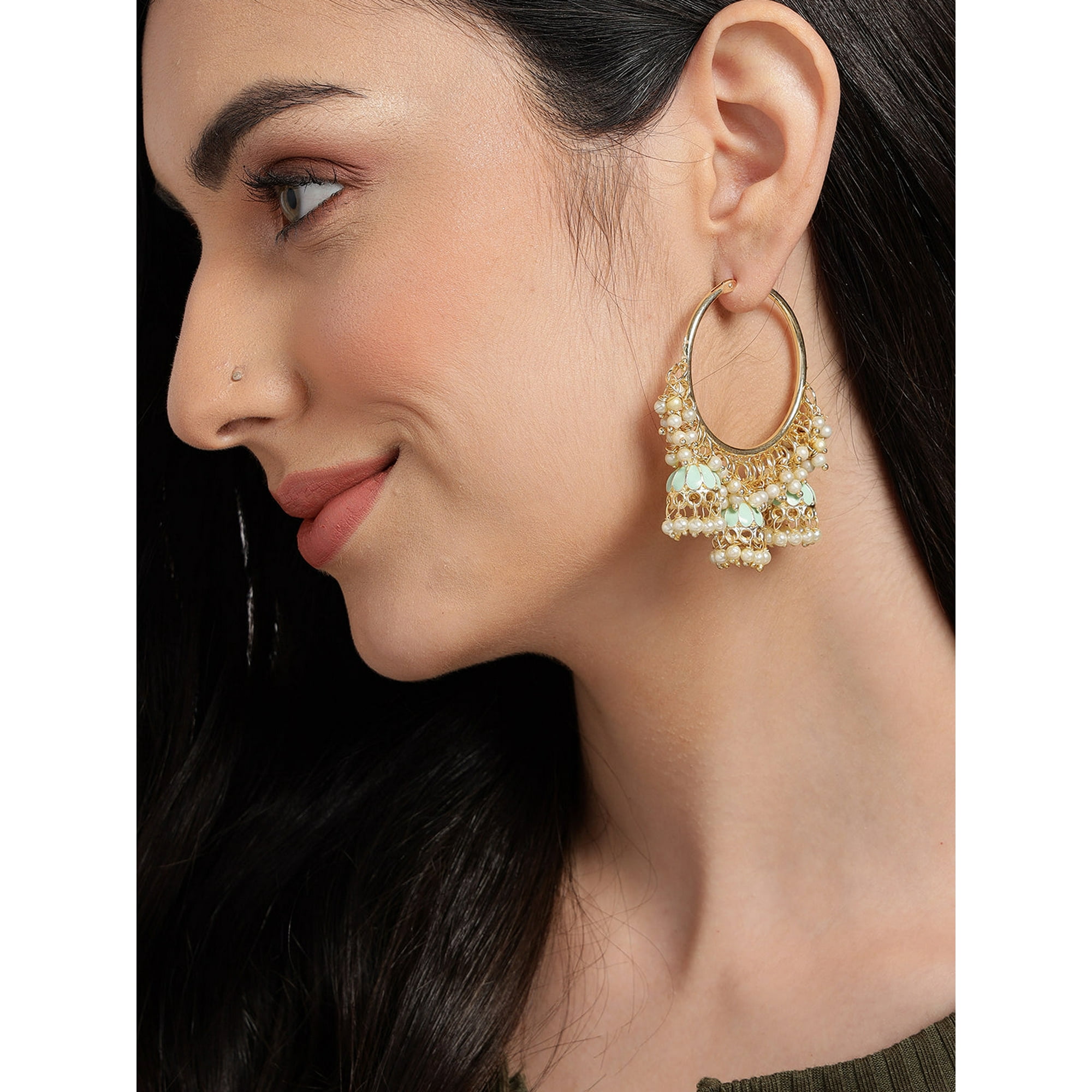 Gold meenakari necklace set hot sale