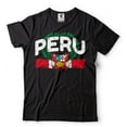 thumbnail image 2 of Mens Peru Shirt Peru Patriotic Flag Tee Peru National Shirt Peru Unisex Tee Peruvian Gifts (Medium Navy Blue), 2 of 6
