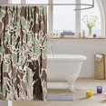 thumbnail image 3 of Manfei Farmhouse Duck Dog Shower Curtain 72Wx84L, Cottage Camouflage Bathroom Shower Curtain, Silk Gray, 3 of 5