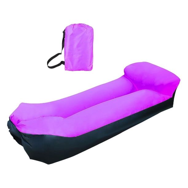 Tumbona inflable, sofá cama de aire, asiento de relajación para parque, sofá inflable, hamaca Violeta
