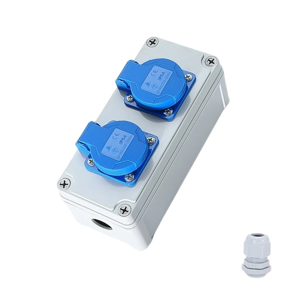 Childproof 3 Pin 16A Outdoor Power Outlet Case with Seal Water Defense