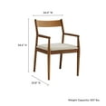 thumbnail image 4 of Modway Solara Fabric Wood Dining ArmchairsSet of 2 in Walnut Heathered Weave Beige, 4 of 10