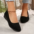 thumbnail image 5 of HWRETIE Modern Women's Wedge Espadrilles—Stylish Elevated Wedge Shoes for Spring and Summer,Comfortable Platform Wedges for Women,Perfect for a Chic Summer Look Black/7(39), 5 of 9