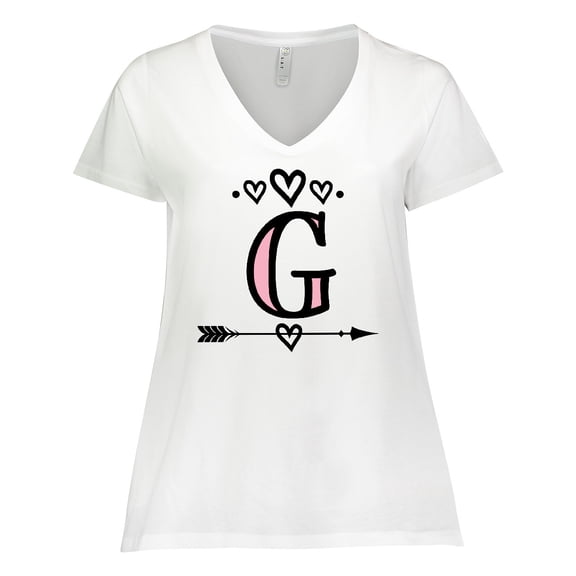 Inktastic Letter G Monogram Tribal Arrow Women's Plus Size V-Neck T-Shirt