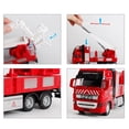 thumbnail image 4 of Niños Niños Tire hacia atrás Aleación ABS Camión de bomberos Modelo de vehículo de juguete Cumpleaños Regalo de vacaciones Jumpingount WJ3113-04B, 4 of 6