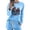 Sky Blue, variant on Wensltd Christmas Pajamas Set for Women Short Sleeve Top and Shorts Holiday Cozy Family Matching Sleepwear Black