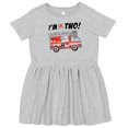 thumbnail image 3 of Inktastic I'm 2 Fire Truck 2nd Birthday Girls Toddler Dress, 3 of 5