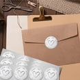 thumbnail image 6 of 100pcs Heart Embossed Envelope Stickers - 2" Waterproof Silver Foil Stickers & Seals - Self-Adhesive Sticker Decor Labels for Wedding Gift Packaging Award Certificates & Invitations, 6 of 9