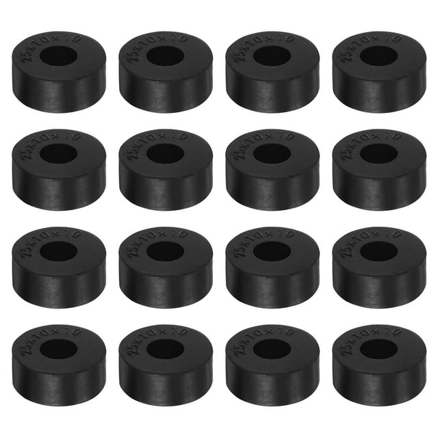 Unique Bargains Rubber Spacer 10mm x 25mm x 10mm Anti Vibration Rubber, 16 Pieces