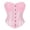 95#Pink, variant on Womens Bones Mesh Hollow Out Breathable Strapless Corsets And Bustiers Lace Up Halloween Overbust