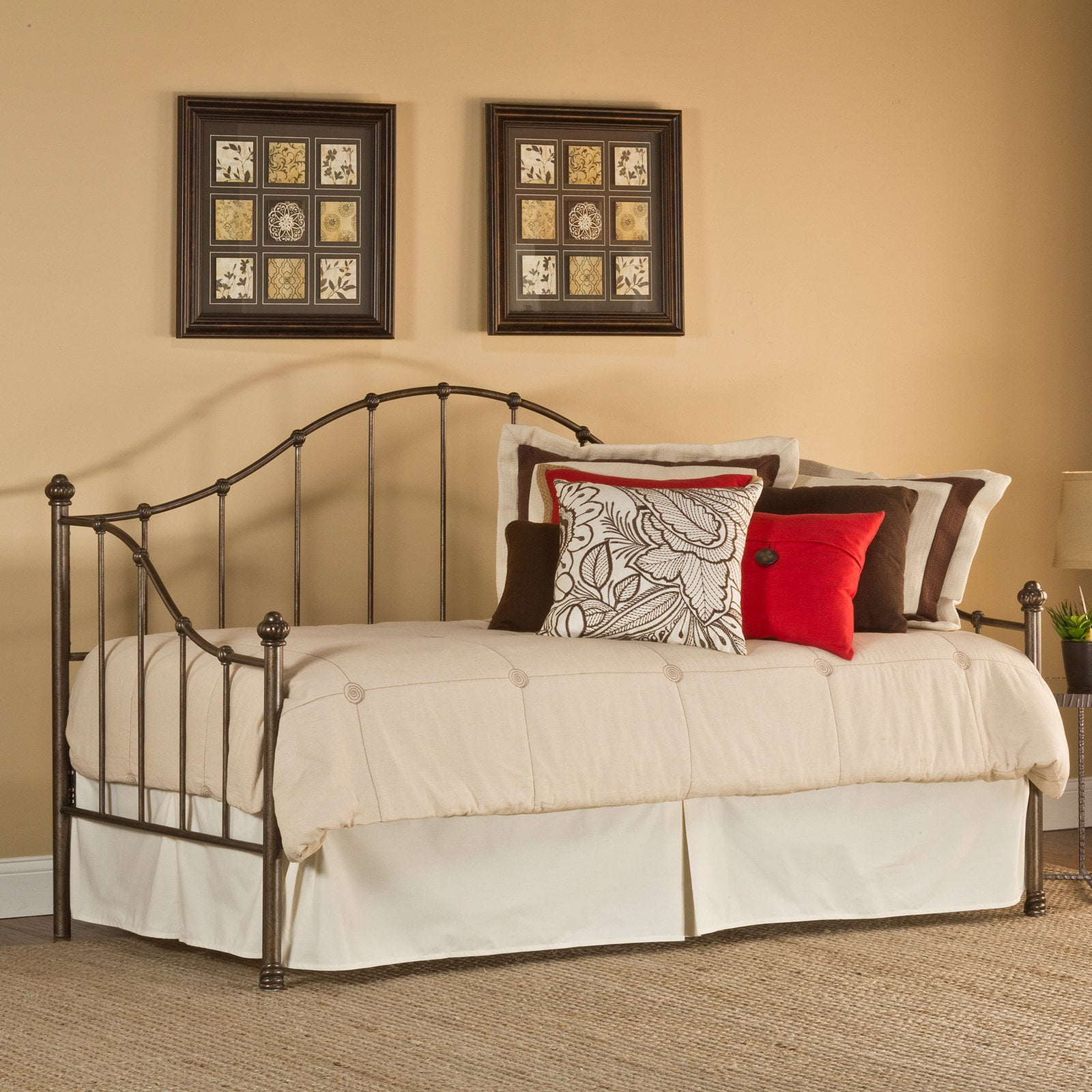 Amy Daybed with Daybed Suspension Deck, Aged Steel