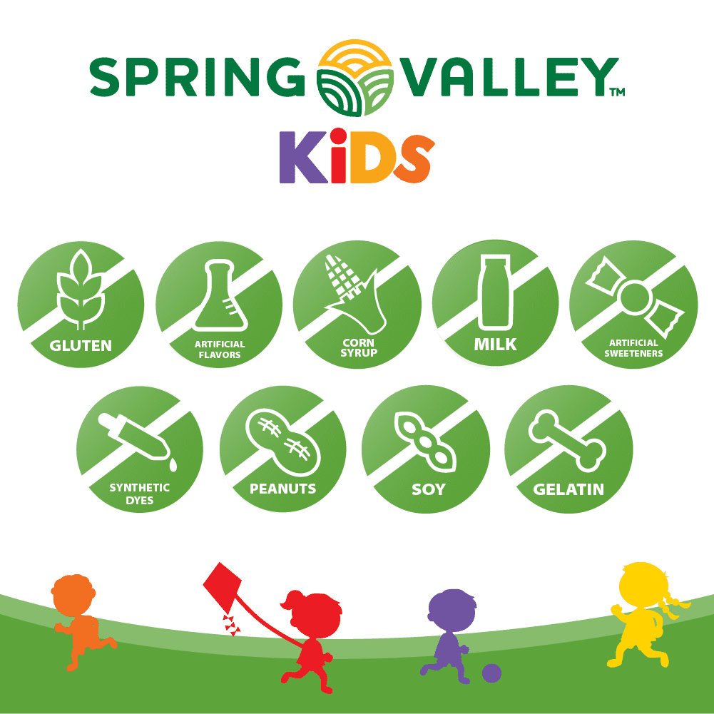 Spring Valley Kids Non GMO Elderberry Vegetarian Gummies for Immune System Support, Elderberry Flavor, 120 Count