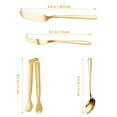 thumbnail image 2 of DEEPCRAFF 1Set Modern Style Gold Serving Utensils with Forks Spoons and Tongs for Hosting Essential in Restaurants, 2 of 8