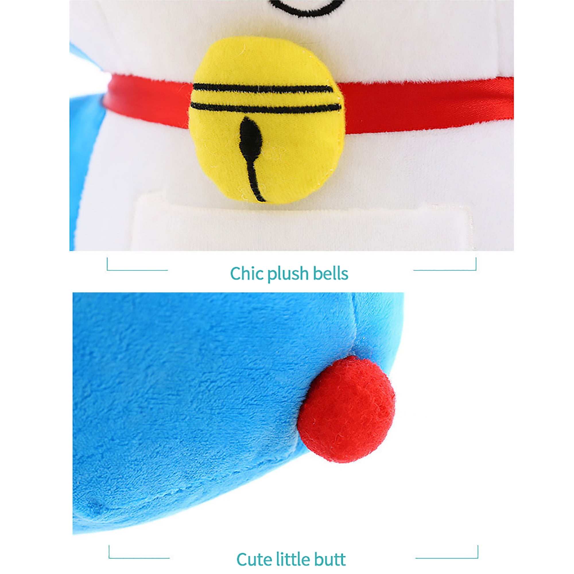 KLZO Doraemon Doll Plush Toys Sitting and laughing Fat Blue Cat Doraemon  Children's Birthday Gift (Size : 10 Inches), Merry Christmas Decoration and  Gift 