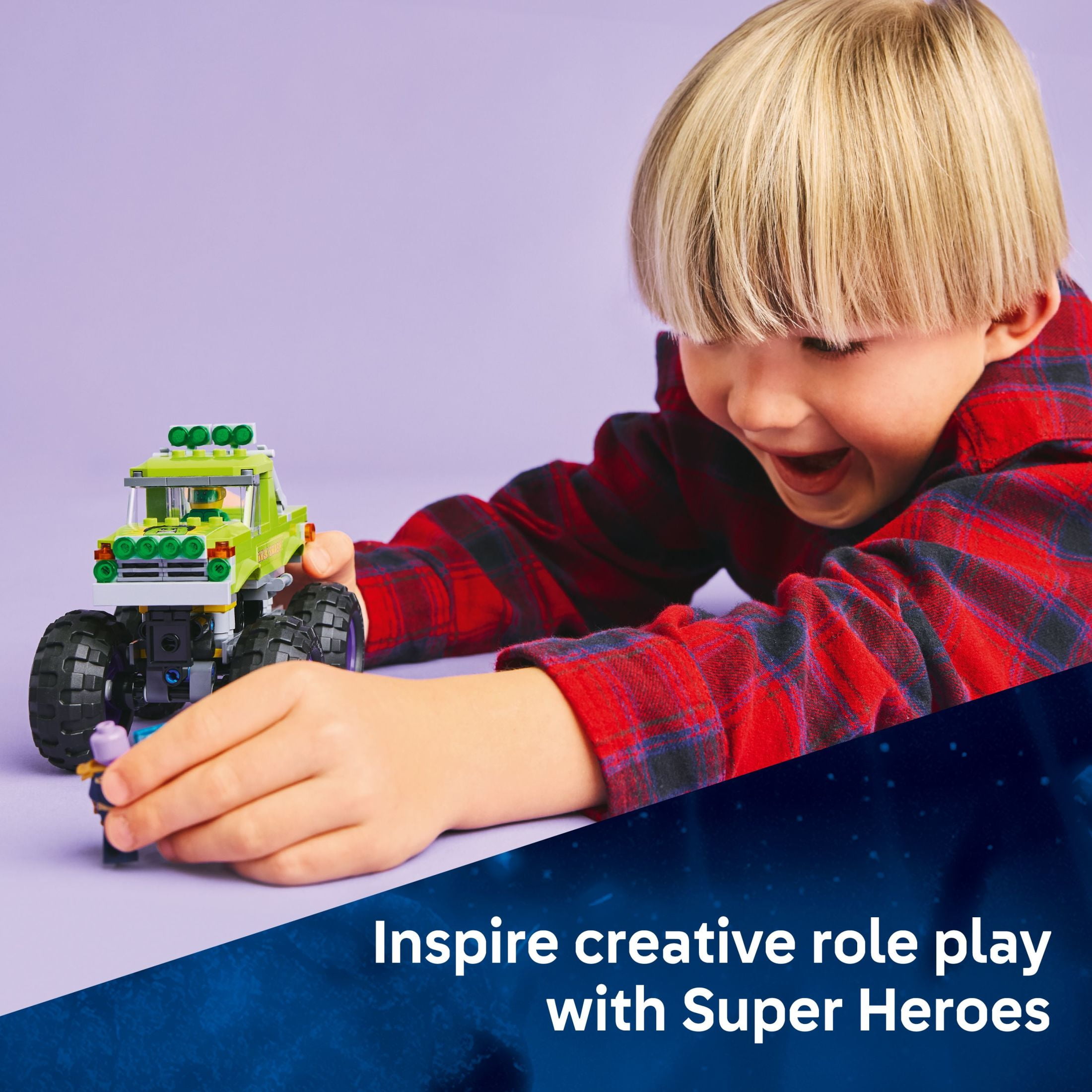 LEGO Marvel The Hulk Truck vs. Thanos - Monster Truck Building Toy for Kids 7+ - Includes Hulk & Thanos Toy Minifigures - Creative Birthday Gift Idea for Girls and Boys - 76312