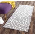thumbnail image 2 of Safavieh Cambridge 2'6" X 6' Hand Tufted Wool Rug in Silver and Ivory, 2 of 3