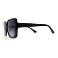 thumbnail image 3 of Womens Squared Butterfly Minimal Rectangular Chic Plastic Sunglasses Black Smoke, 3 of 4
