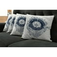 thumbnail image 5 of Ambesonne Adventure Throw Pillow Cover 4 Pack, Antique Sea Compass, 16", Dark Blue White, 5 of 5