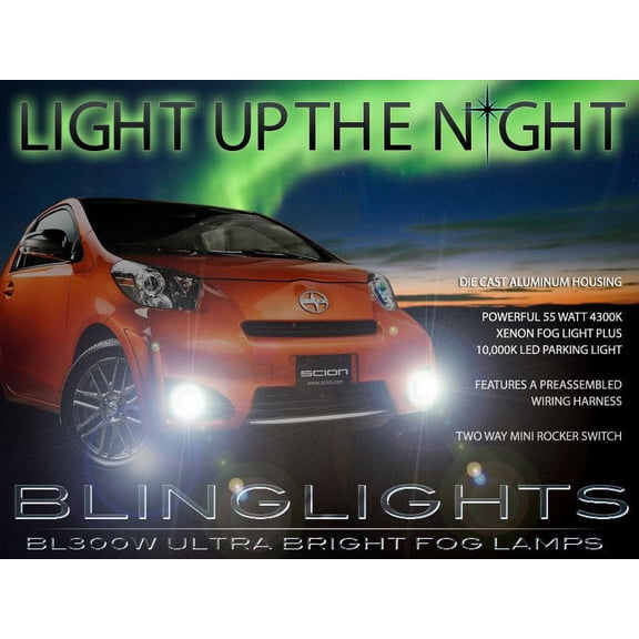 Xenon Fog Lamps Driving Lights Kit For Scion iQ 2013 2014 2015 Foglamps Foglights Driving Lights