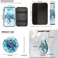 thumbnail image 7 of Pzuqiu Sea Turtle Boho Automobile Interior Sets Car Front Rear Seat Cover Steering Wheel Seat Belt Headrest Center Console Cushion Pad Keychain Coaster 14 Pcs Full Set Covers Fit Most Vehicles, 7 of 7