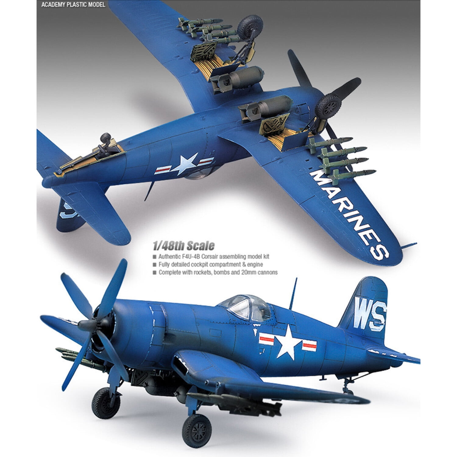 Academy Hobby F4U-4B USA Corsair - Korean War New