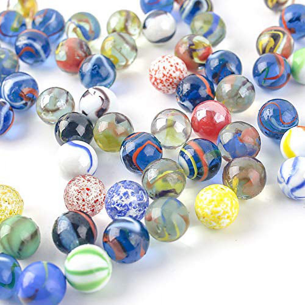 60pcs Colorful Glass Marbles,9 16 Inch Marbles Bulk For Kids Marble 