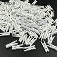 thumbnail image 1 of Flmtop 100Pcs Mini Multicolor Wooden Clothes Photo Paper Peg Clothespin Craft Clips, 1 of 10