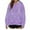 Purple, variant on Zpanxa Women's Loose Fit Fleece Hooded Sweatshirt Long Sleeve Athletic Top Outdoor Yoga Gym Sports Wear Comfort Casual Street Style
