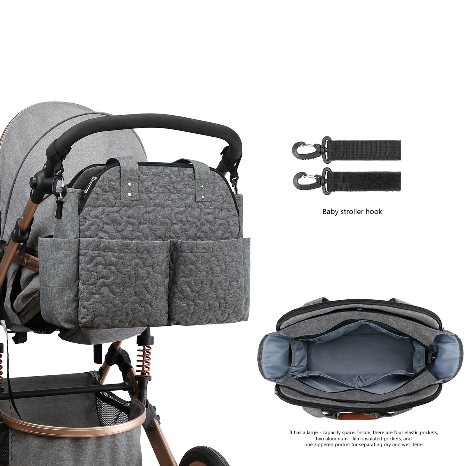 Essential Travel Gear for Parents High Capacity Water Resistant Diaper Storage Bag Comfortable Ergonomic Carrying Bag