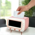 thumbnail image 3 of JLFNYA Tissue Box Cover, Kleenex Box Covers, Television Shape Tissue Box, Rectangle Tissue Box Cover, Home Office Bathroom Decor, Suitable for Bedrooms, Office, Car, Nightstand, Dining Table, 3 of 8