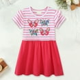 thumbnail image 2 of Robes pour Tout-Petites Fille Manches Courtes Robes d'Été Robe Trapèze Robe Dessin Animé pour Filles Robe de Mariage, 2 of 5
