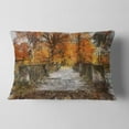 thumbnail image 2 of Designart Beautiful Watercolor Autumn Forest - Landscape Printed Throw Pillow - 12x20, 2 of 5