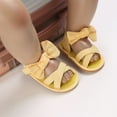 thumbnail image 6 of CAICJ98 Baby Girl Sandals Rubber Sole Outdoor Toddler First Walking Summer Shoes Yellow,12-18 Months, 6 of 6